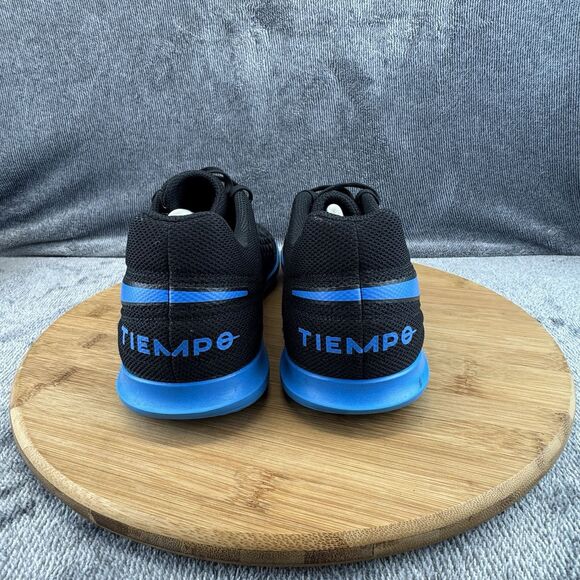 Nike Mens Tiempo LegendX Size 8.5 Shoes Black Blue Hero Soccer Indoor Boots - Picture 4 of 9